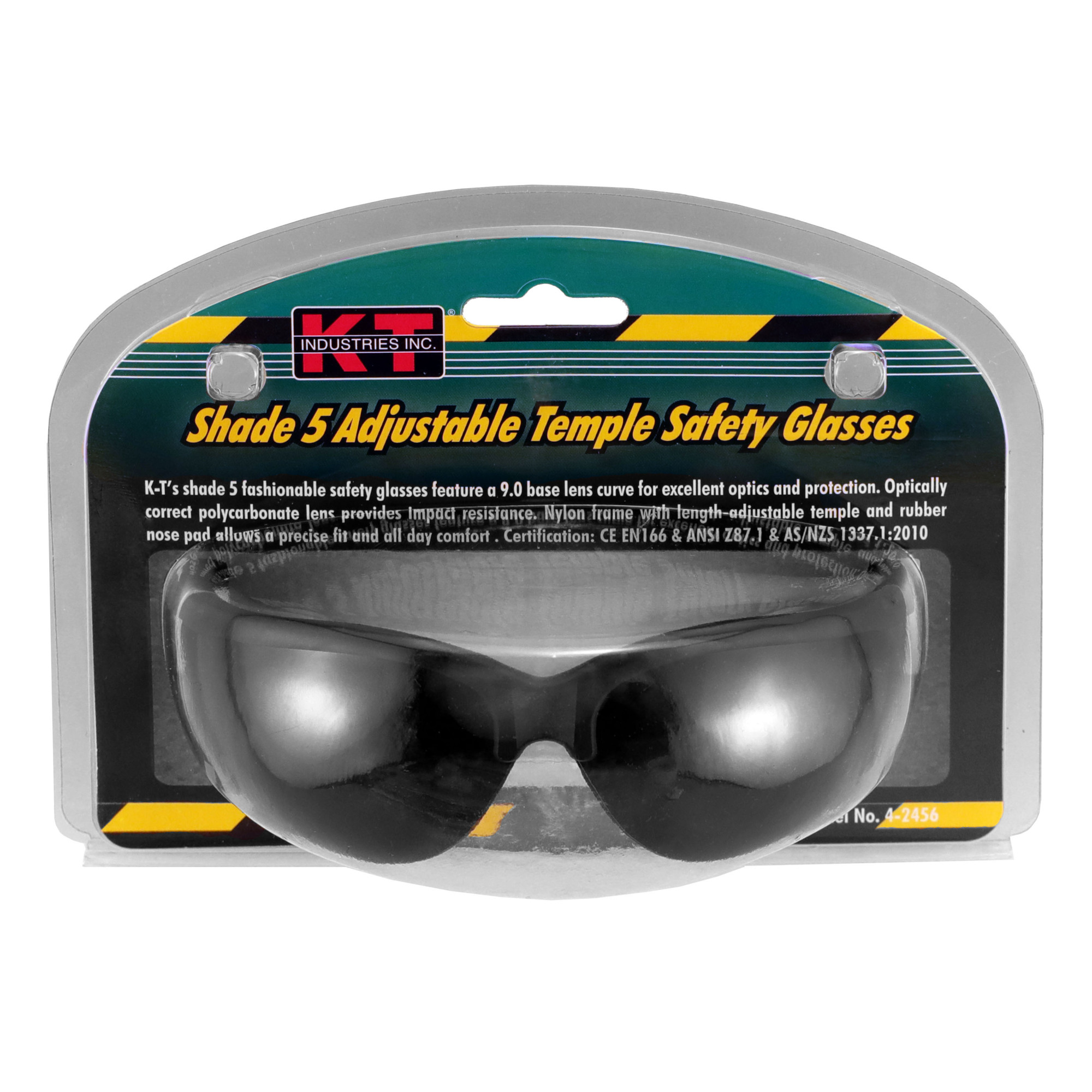 K-T Industries Ultra Fashion Safety Glasses — Shade 5.0, Impact Resistant, Adjustable, Model# 4-2456